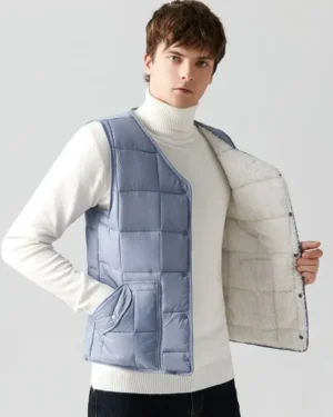 Gilet sans manches bleu ciel pour homme